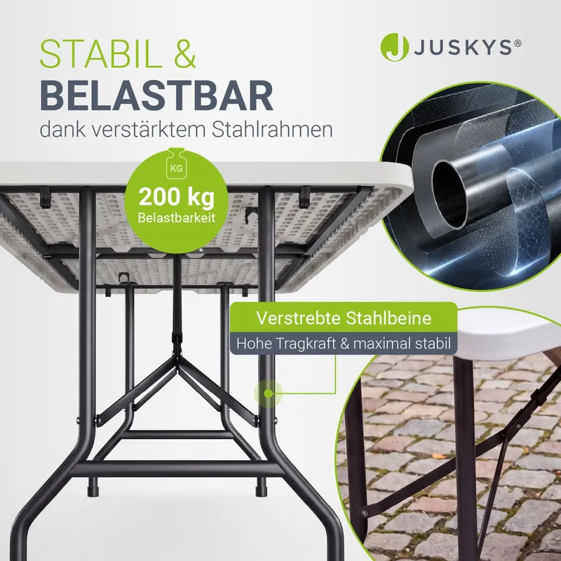 Table pliante Easyfold – 180 × 74 cm, jusqu'à 200 kg – 3 coloris