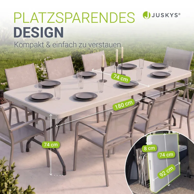 Table pliante Easyfold – 180 × 74 cm, jusqu'à 200 kg – 3 coloris
