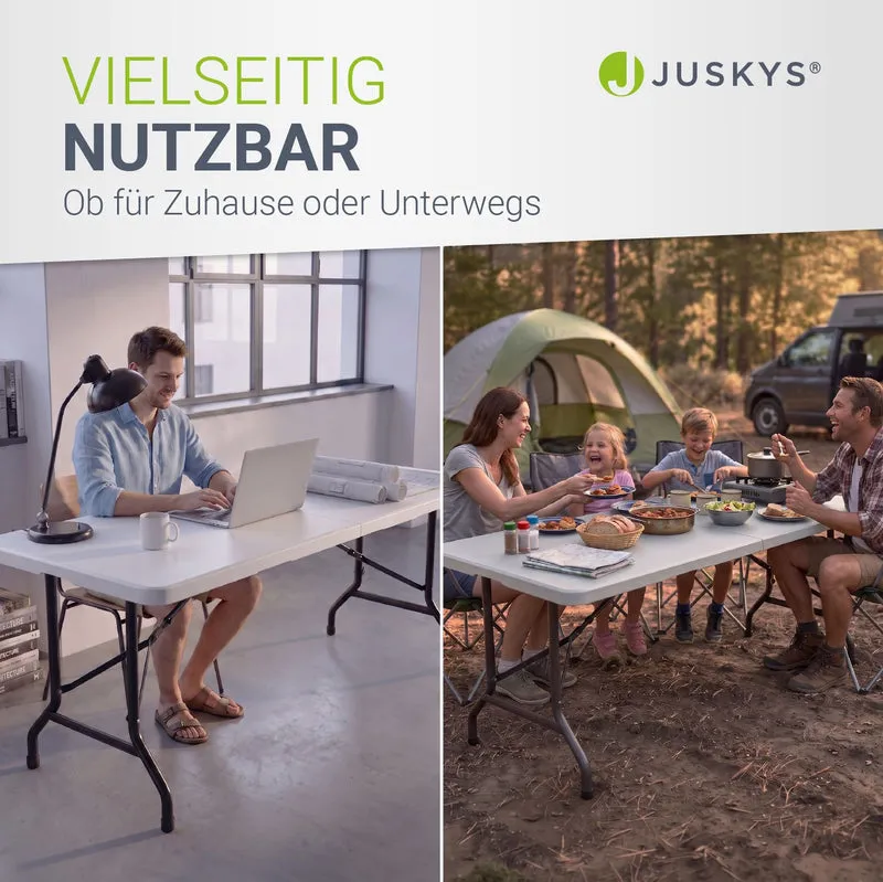 Table pliante Easyfold – 180 × 74 cm, jusqu'à 200 kg – 3 coloris