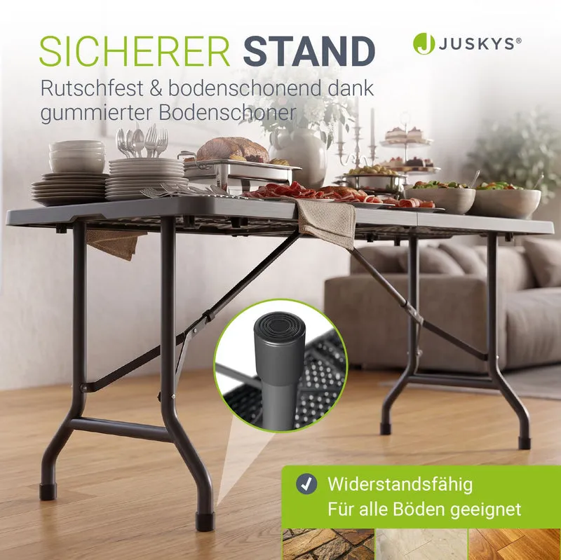Table pliante Easyfold – 180 × 74 cm, jusqu'à 200 kg – 3 coloris