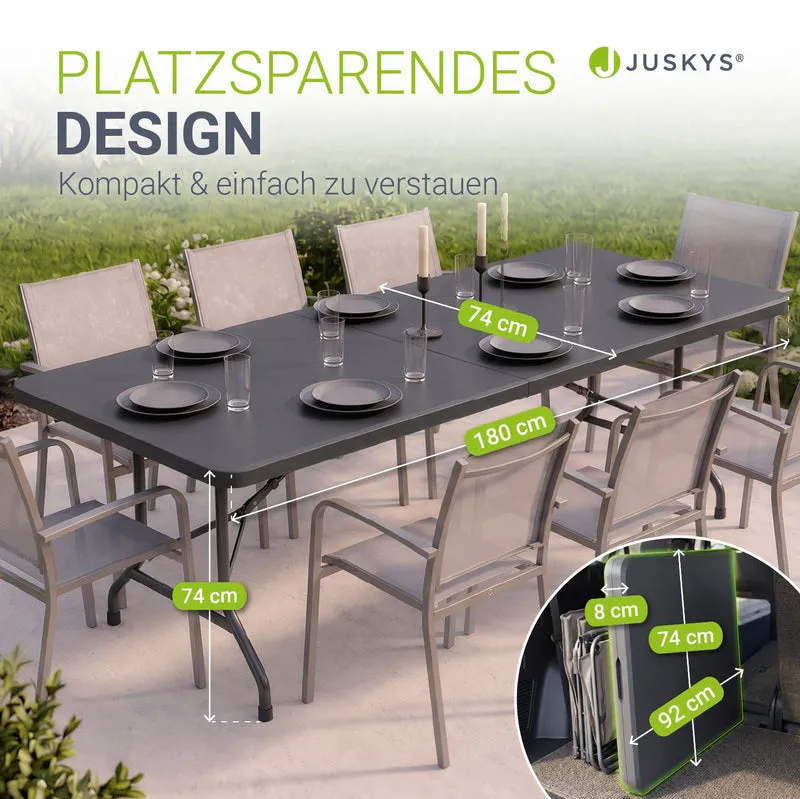 Table pliante Easyfold – 180 × 74 cm, jusqu'à 200 kg – 3 coloris