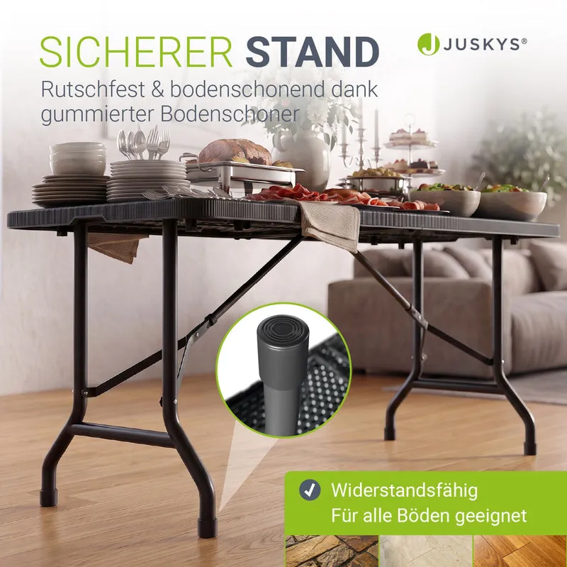 Table pliante Easyfold – 180 × 74 cm, jusqu'à 200 kg – 3 coloris