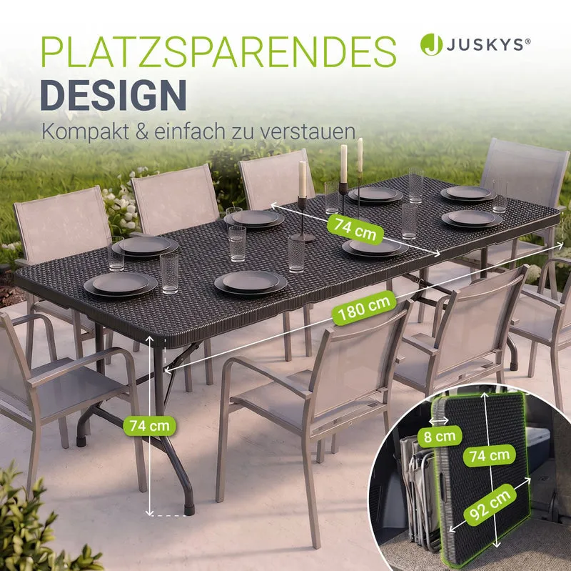 Table pliante Easyfold – 180 × 74 cm, jusqu'à 200 kg – 3 coloris