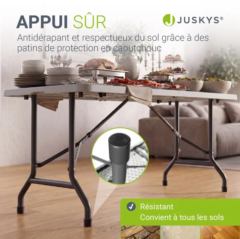 Table pliante Easyfold – 180 × 74 cm, jusqu'à 200 kg – 3 coloris