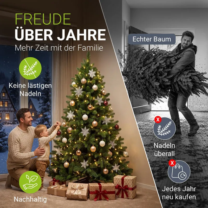 Sapin de Noël artificiel Norvi – aspect Nordmann – 150 à 220 cm