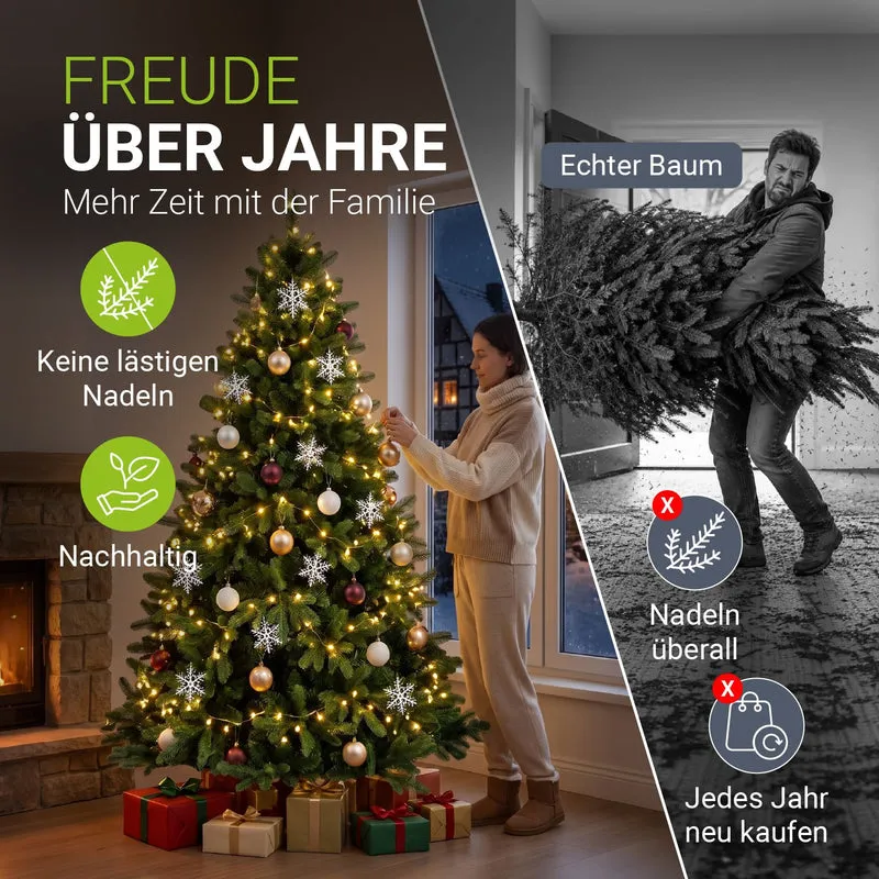 Sapin de Noël artificiel Norvi – aspect Nordmann – 150 à 220 cm
