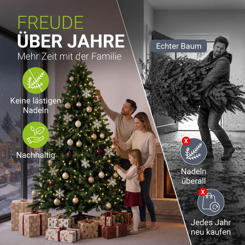 Sapin de Noël artificiel Norvi – aspect Nordmann – 150 à 220 cm