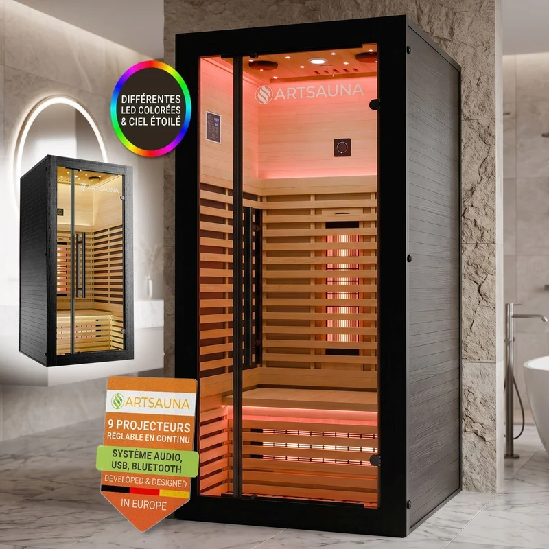 Sauna infrarouge Trondheim 90 - Noir