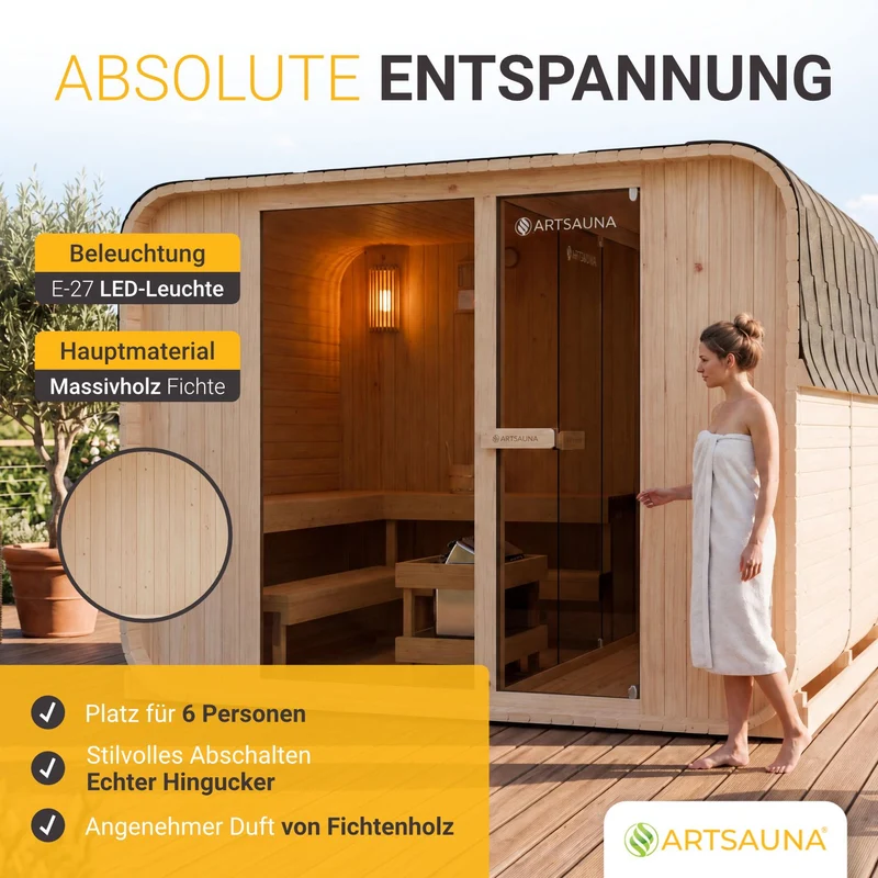 Sauna finlandais Fjora XXL