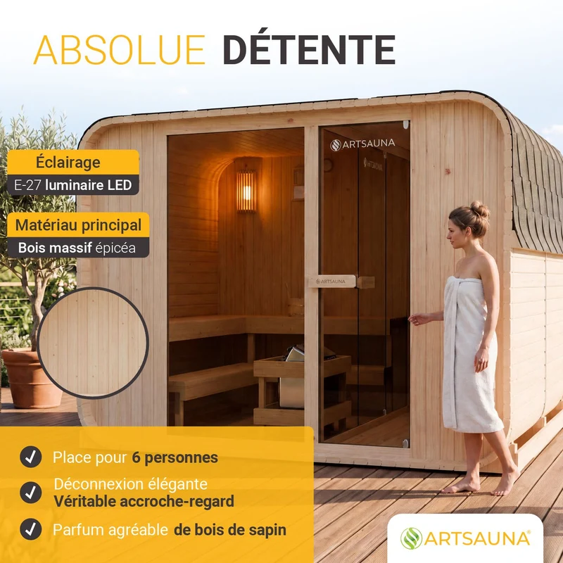 Sauna finlandais Fjora XXL