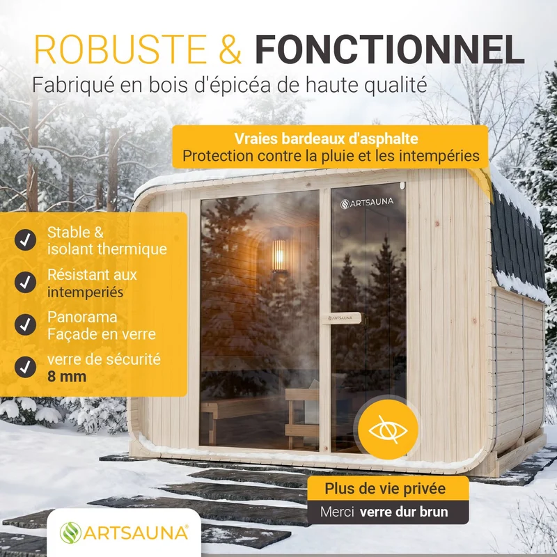 Sauna finlandais Fjora XXL