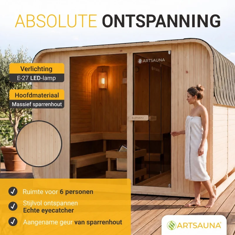 Sauna finlandais Fjora XXL