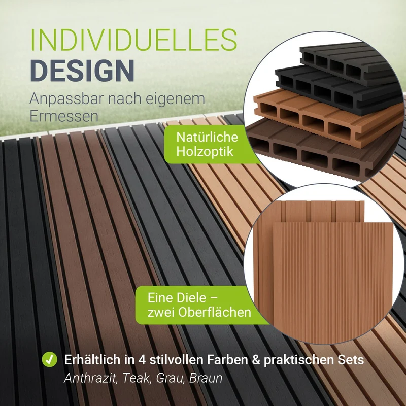 Lames de terrasse en WPC Teck