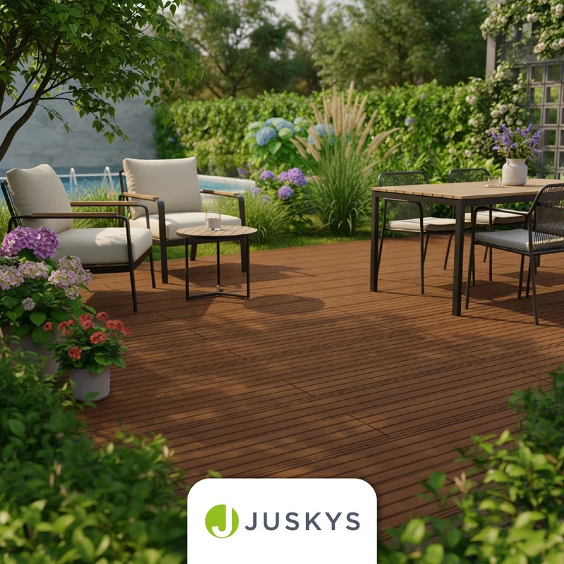 Lames de terrasse en WPC Teck
