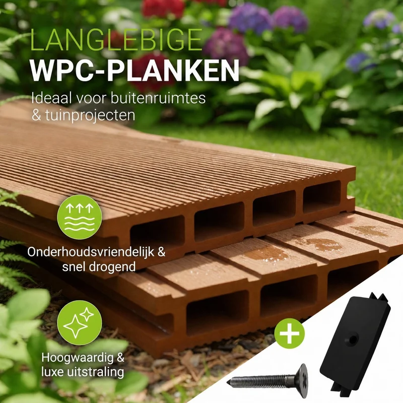 Lames de terrasse en WPC Teck