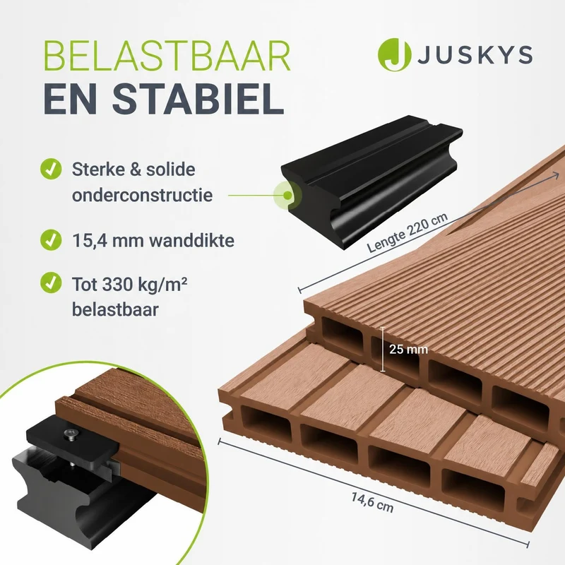 Lames de terrasse en WPC Teck
