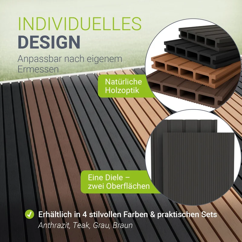 Lames de terrasse en WPC grises
