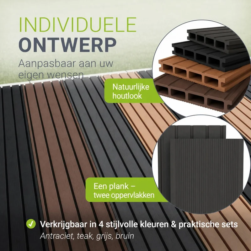 Lames de terrasse en WPC grises