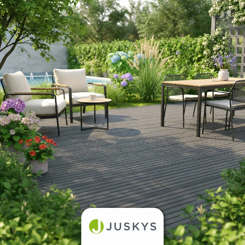 Lames de terrasse en WPC grises