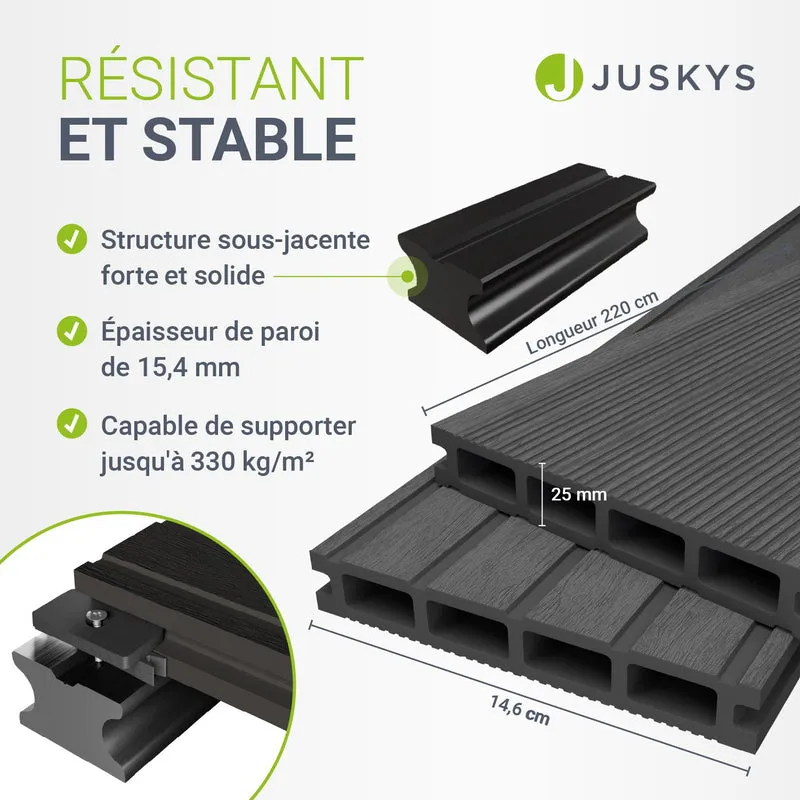 Lames de terrasse en WPC grises