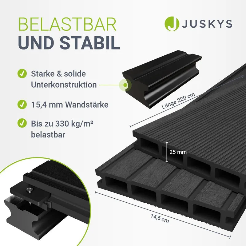 Lames de terrasse en WPC anthracite