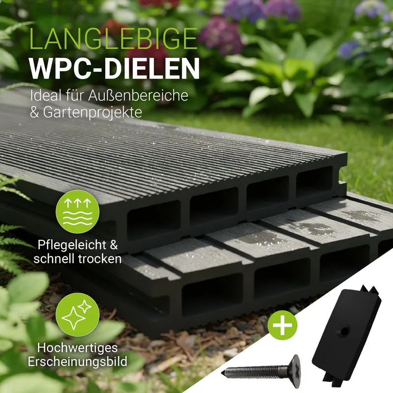 Lames de terrasse en WPC anthracite