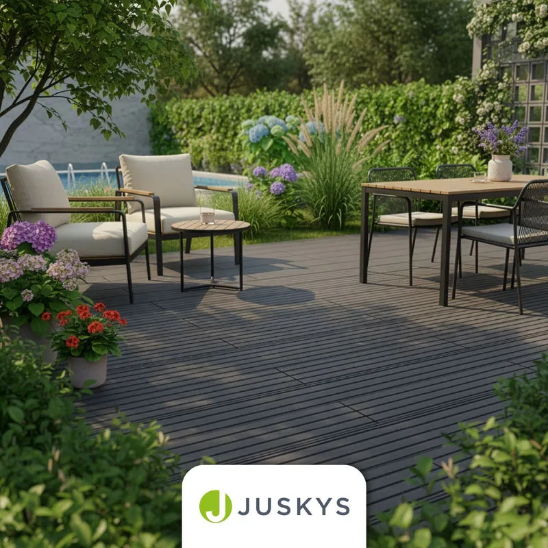 Lames de terrasse en WPC anthracite