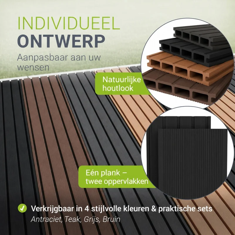 Lames de terrasse en WPC anthracite