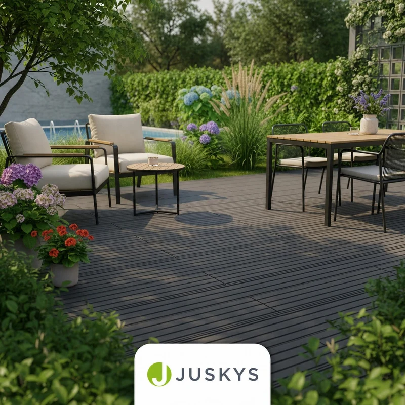 Lames de terrasse en WPC anthracite
