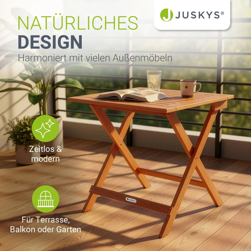 Table en bois pliable Zadar – pour balcon et jardin