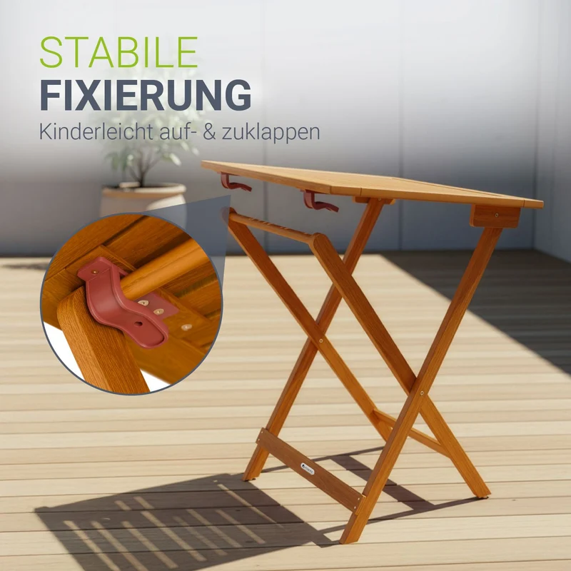 Table en bois pliable Zadar – pour balcon et jardin
