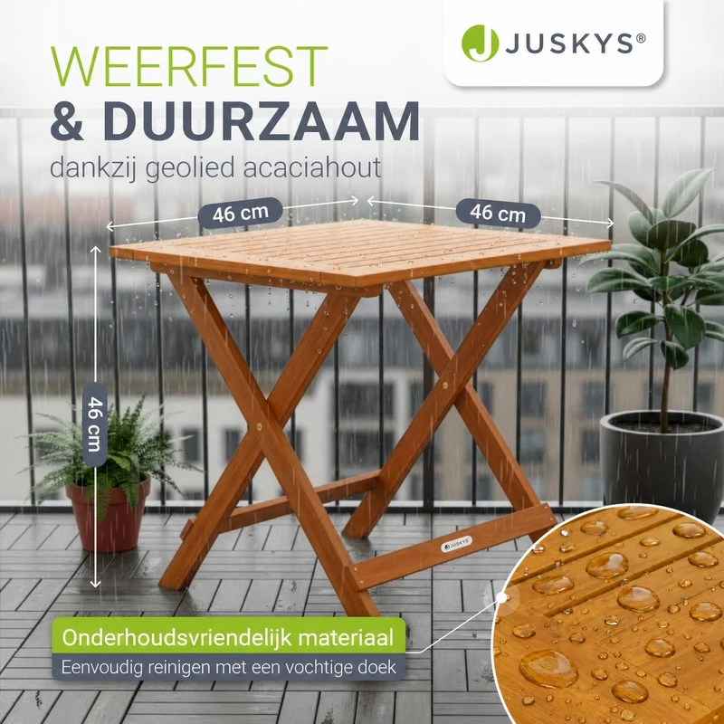 Table en bois pliable Zadar – pour balcon et jardin