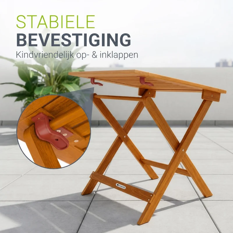 Table en bois pliable Zadar – pour balcon et jardin