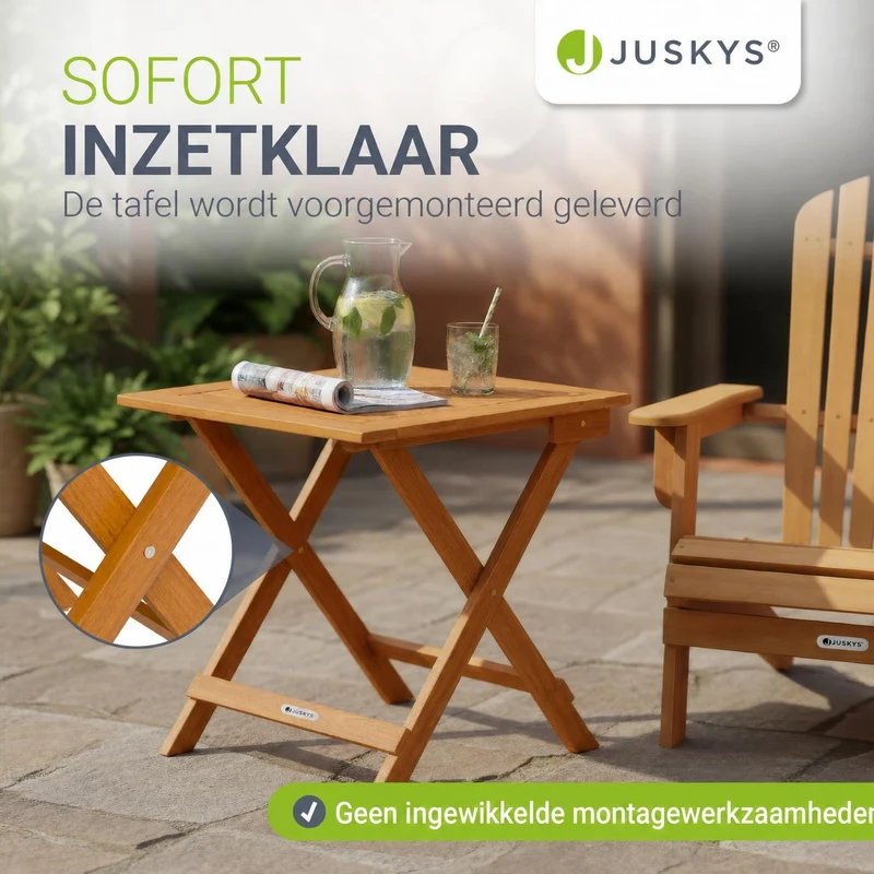Table en bois pliable Zadar – pour balcon et jardin