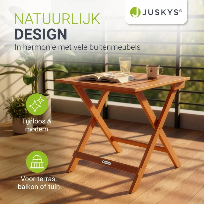 Table en bois pliable Zadar – pour balcon et jardin