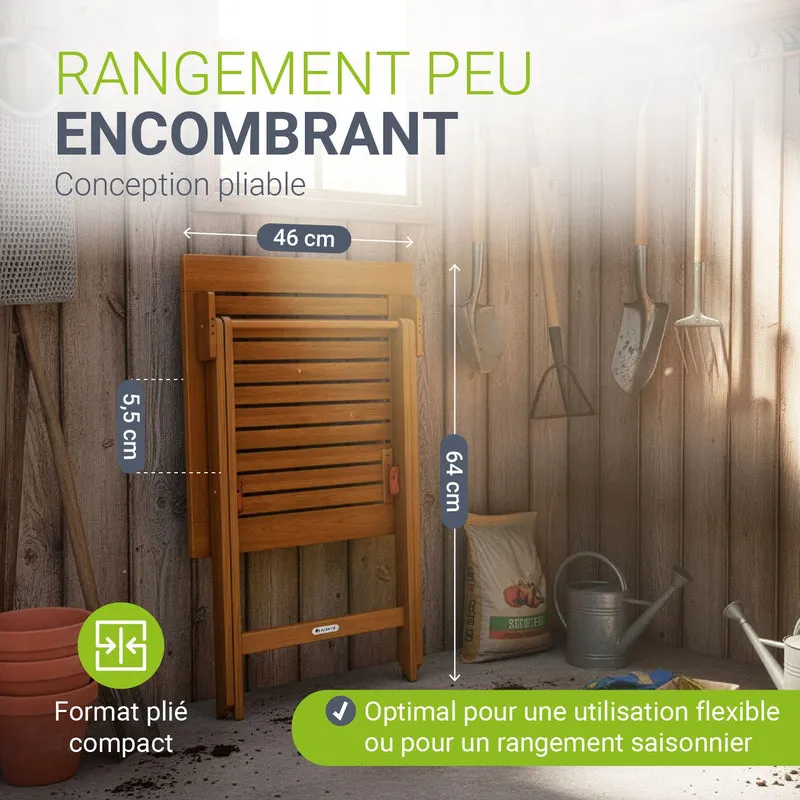 Table en bois pliable Zadar – pour balcon et jardin