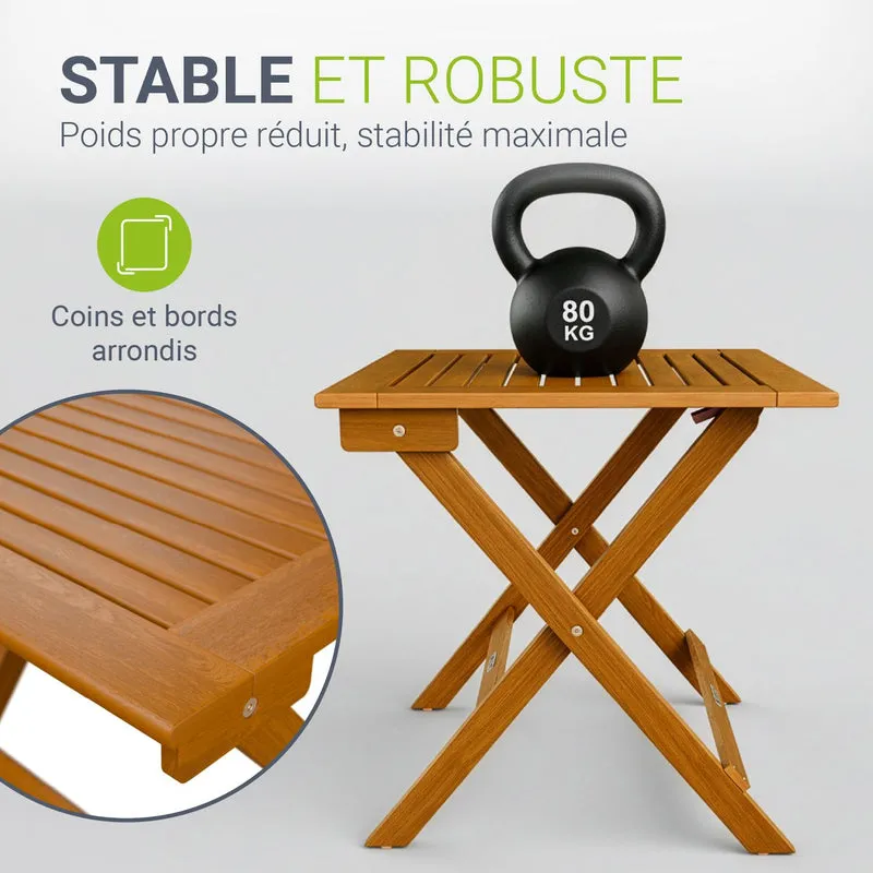 Table en bois pliable Zadar – pour balcon et jardin