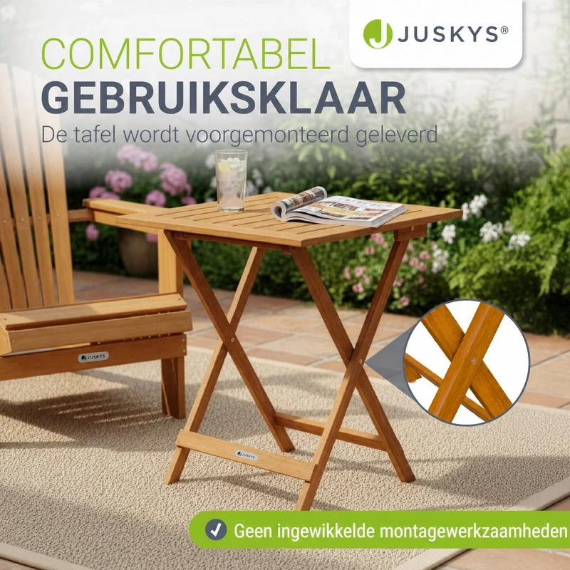 Table en bois pliable Zadar – pour balcon et jardin
