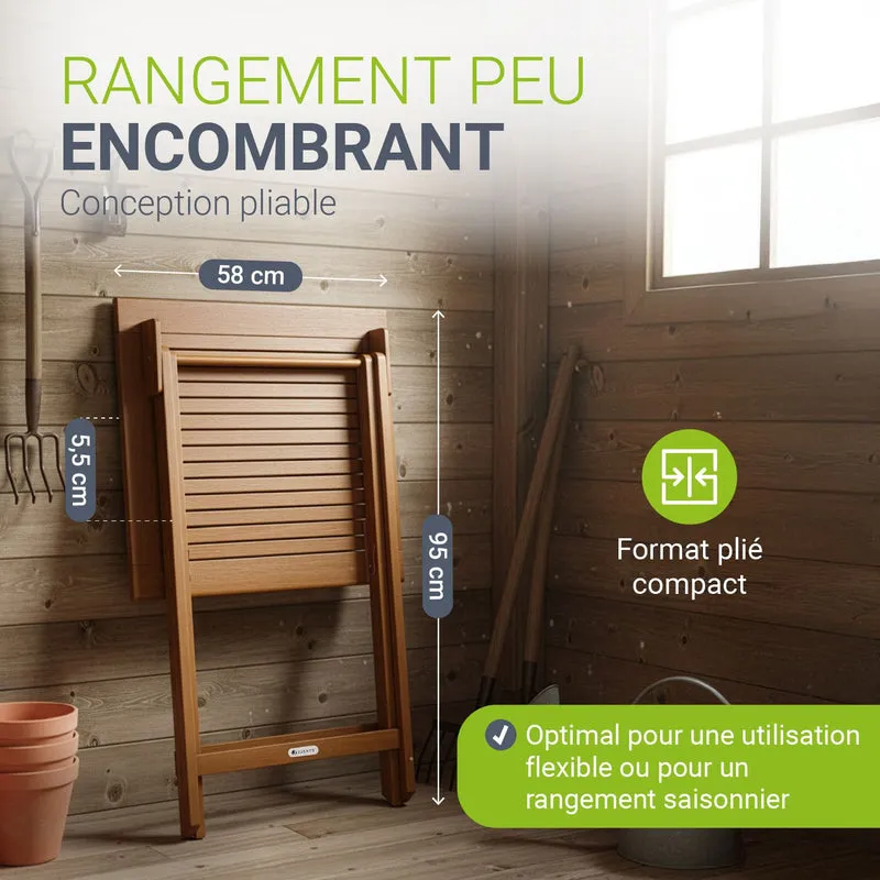 Table en bois pliable Zadar – pour balcon et jardin