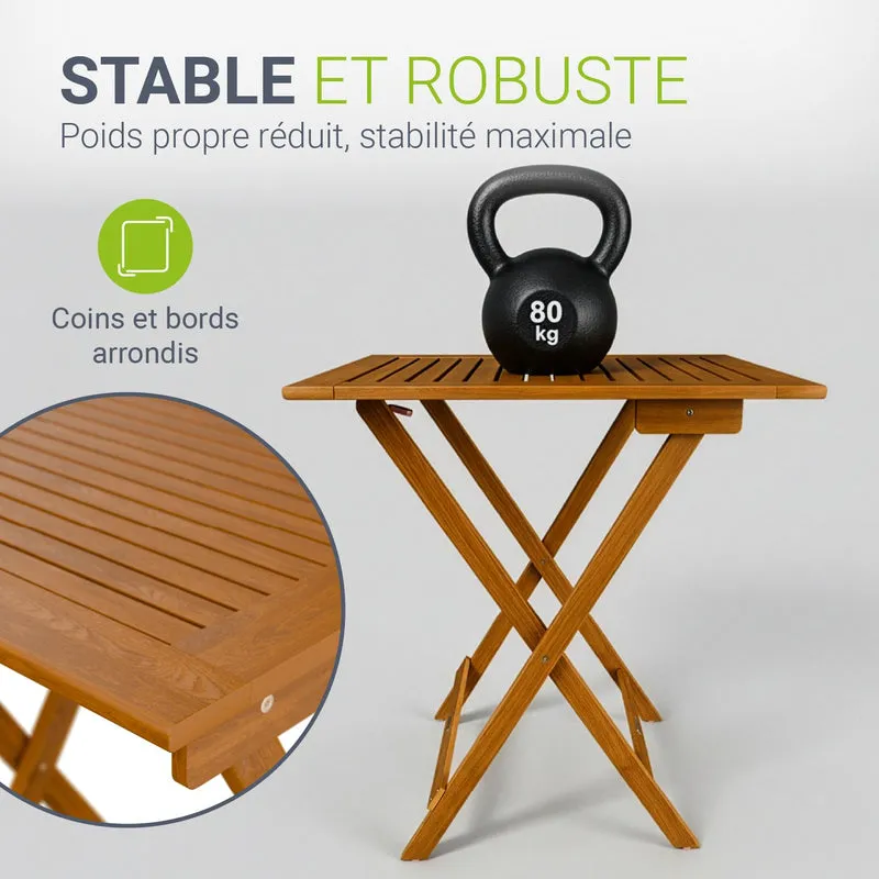 Table en bois pliable Zadar – pour balcon et jardin