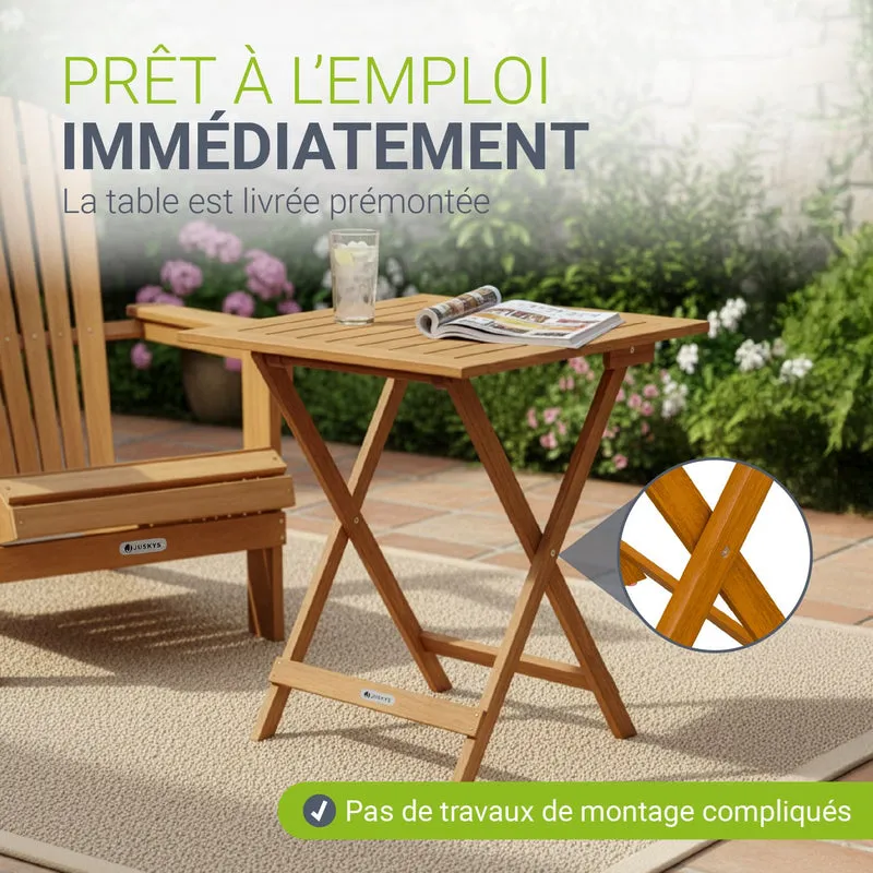 Table en bois pliable Zadar – pour balcon et jardin
