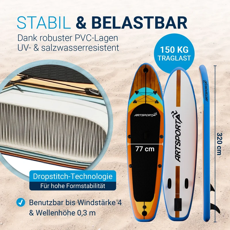 Stand up paddle avec siège kayak – set complet