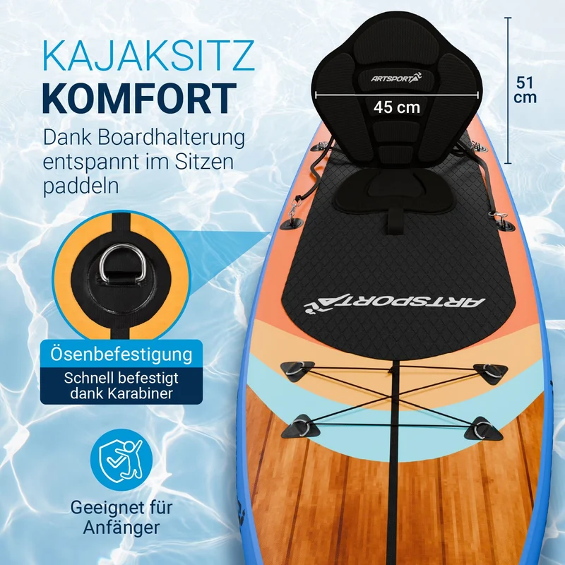 Stand up paddle avec siège kayak – set complet