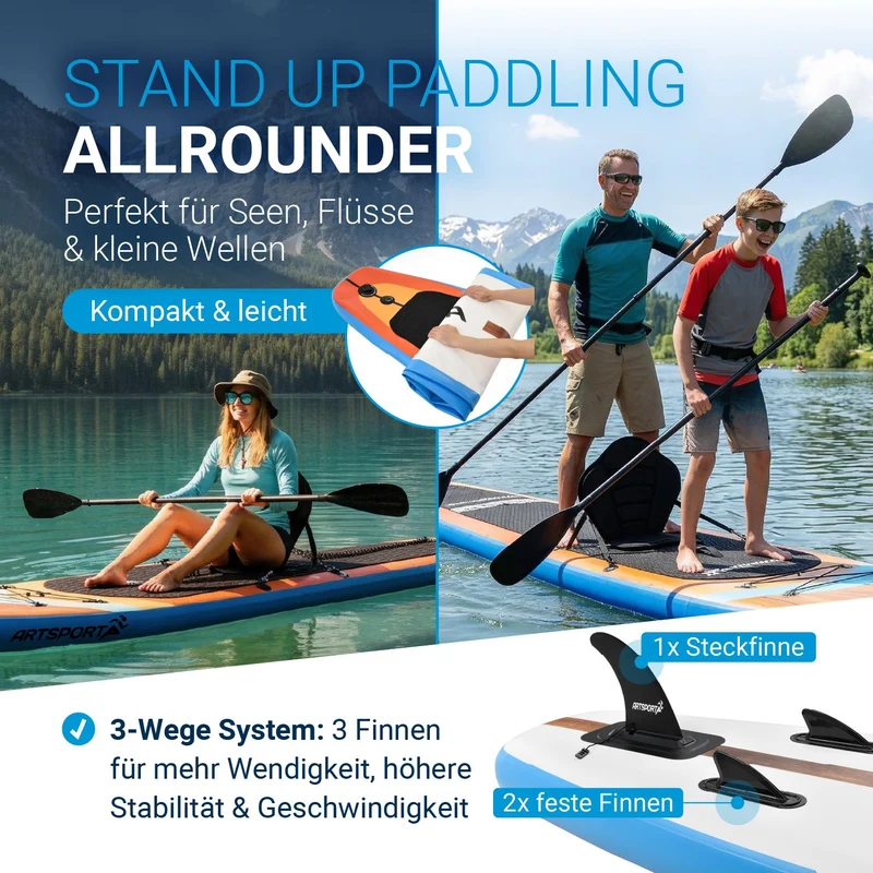 Stand up paddle avec siège kayak – set complet
