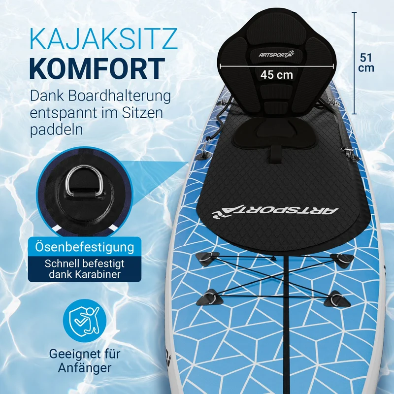 Stand up paddle avec siège kayak – set complet