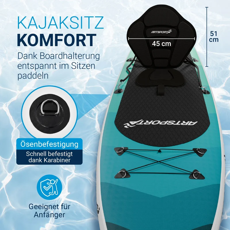 Stand up paddle avec siège kayak – set complet