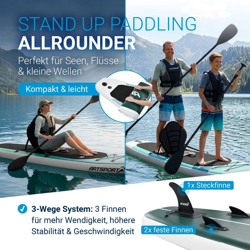 Stand up paddle avec siège kayak – set complet