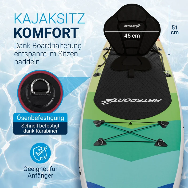 Stand up paddle avec siège kayak – set complet