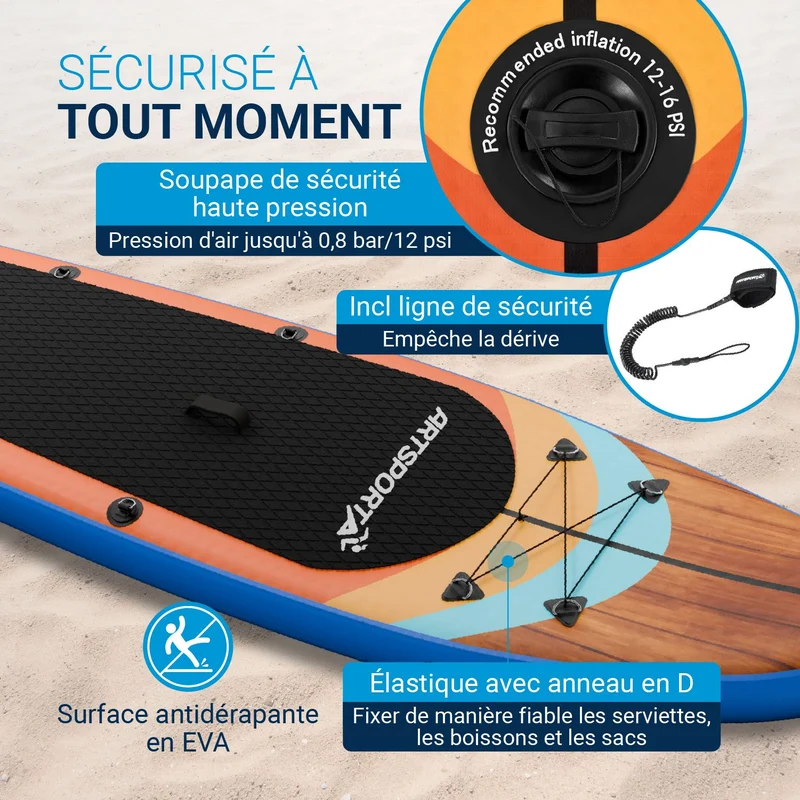 Stand up paddle avec siège kayak – set complet
