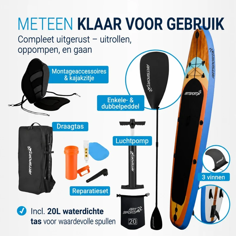 Stand up paddle avec siège kayak – set complet